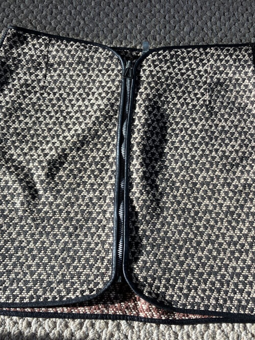 NWOT Cop.copine 40 Mimer Jupe All Printed Zip Mini Skirt Weave Knit Portugal 10